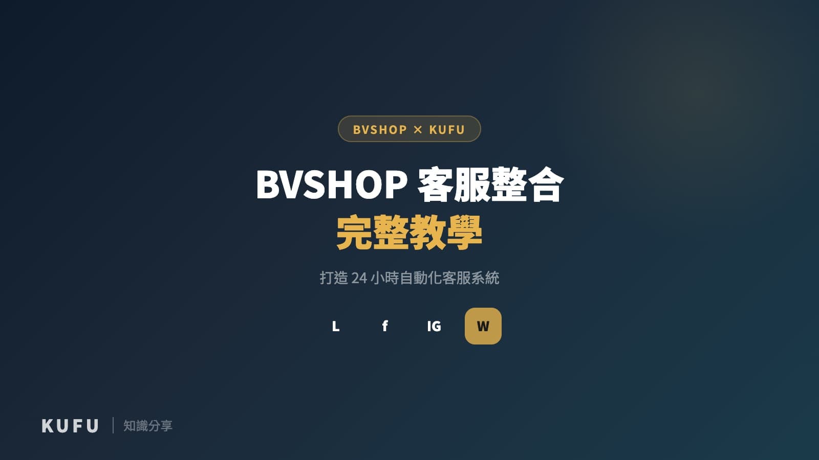BVSHOP 客服與會員服務整合指南：用 Kufu 串接 AI 客服、自動回覆與回購經營